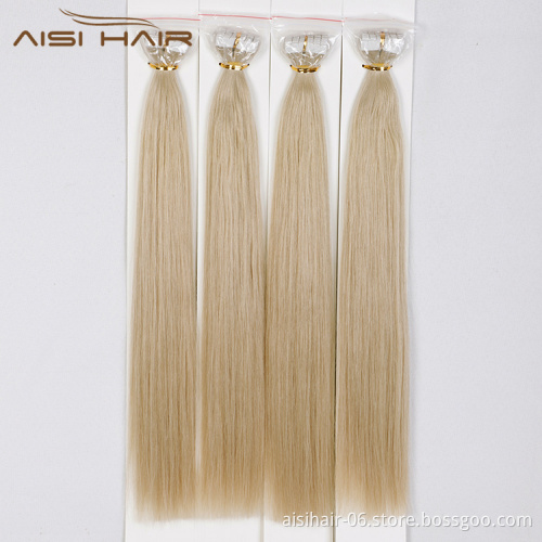 Aisi Hair Cheap Unprocessed 9A Brazilian Double Drawn Color 613# Bundles Human Hair Extension For Black White Women